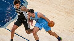 Santi Aldama, durante un partido con los Memphis Grizzlies.