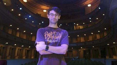El ilusionista Martn Varela en una visita anterior al Teatro Jofre de Ferrol, en el 2022