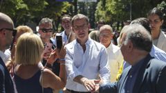  El candidato del PP, Alberto N��ez Feij�o, en un mitin de su octava jornada de campa�a, este viernes en Oviedo