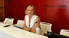 Marta Abal (PSOE) en una imagen de archivo en la sala de prensa del Ayuntamiento