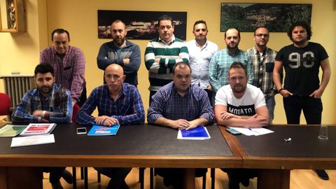 Encierro de la Comisión Negociadora del Plan de Empleo de Hunosa