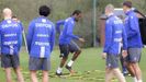 Primer entrenamiento deAbdoulaye Ba con el Deportivo