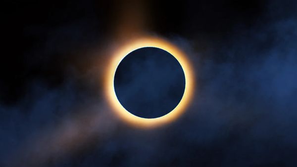 Simulaci&oacute;n de un eclipse total de sol