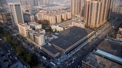 Vista general del mercado de Huanan