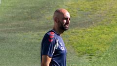El entrenador del Celta, Claudio Gir�ldez, en un entrenamiento.