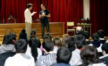 Los internos tambi�n representaron una obra de teatro.