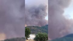 Un rayo provoca un incendio forestal en Ribas de Sil