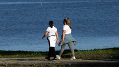 Imagen de la playa de Cab�o en A Pobra, concello que lleva cuatro semanas sin ning�n positivo