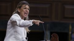 Yolanda Daz durante su intervencin en el Congreso.