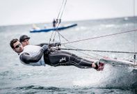 El portosinense y el c�ntabro, en una regata disputada recientemente en aguas argentinas. 