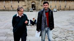 Jorge Mira, el autor del artculo, con Roger Penrose en Santiago en el 2011