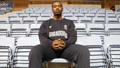 Micah Speight, en una de las butacas del Multiusos de Sar