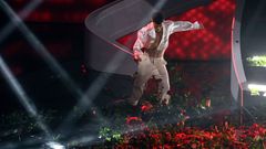 El cantante italiano Blanco, en el festival de Sanremo