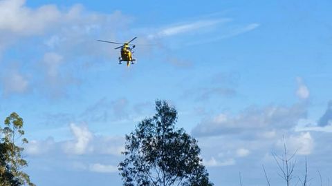 Helic�ptero medicalizado que realiz� el rescate del cazador