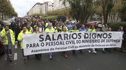 Manifestacin del personal civil de defensa