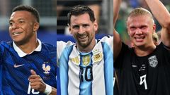 Mbapp�, Messi y Haaland aspiran a ganar la Borta de Oro del Mundial.