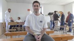 Jos� Antonio Montaos, este domingo, en el local social de Busto.