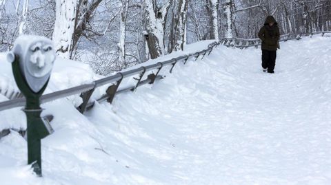 Las famosas cataratas del r�o Ni�gara, entre Estados Unidos y Canad�, est�n parcialmente heladas. 