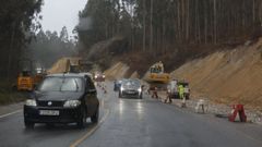 Obras en la LU-540, en imagen del pasado febrero