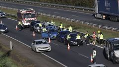 Retenciones en la AP-9 por varios accidentes a la altura de Cambre