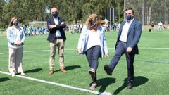 Inauguraci�n del campo con la alcaldesa y el presidente de la Diputaci�n