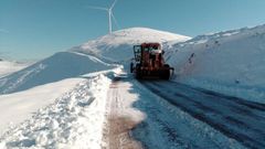 Construcci�n del parque e�lico de Capital Energy en Buseco, entre Villay�n, Vald�s yTineo