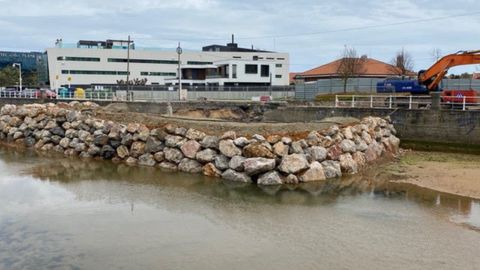 Estado de los mosaicos en uno de los tramos
