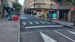 Nuevo paso de peatones elevado en la avenida de la Habana de Ourense