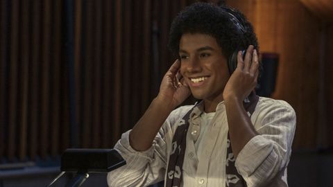 El actor Jaafar Jackson en el papel del Rey del Pop