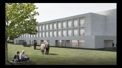 Recreaci�n de la futura residencia de mayores de la Fundaci�n Amancio Ortega en los terrenos de la antigua estaci�n de buses