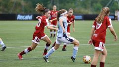 La jugadora de As Celtas Ana Toubes, en el partido de ida frente al Bizkerre en A Madroa.