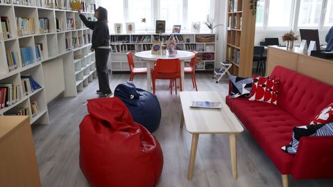 Imaxe de arquivo da biblioteca do colexio de infantil, primaria e ESO de Boimorto