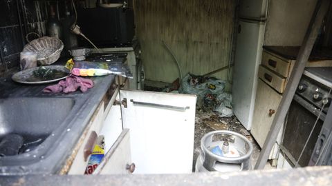 Interior del inmueble tras el fuego