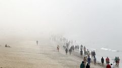 Niebla en la playa de A Lanzada