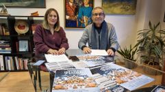 Alba Sanmart�n y Orlando Saavedra presentaron el mercadillo navide�o.