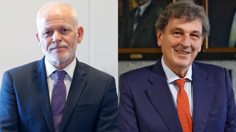 Lois Blanco Penas, el nuevo presidente de La Voz de Galicia, ySantiago Prez Otero, director gerentey consejero de MAG.