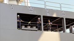 Navantia fabrica en Ferrol dos buques log�sticos para Australia. En la imagen, de archivo, en la botadura del segundo