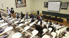 Inicio del curso 2020-2021 en la Facultade de Econ�micas de la USC