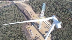 Foto de archivo de una instalacin elica de Naturgy