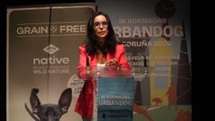 Yoya Neira, concejala de  Medio Ambiente durante la presentaci�n de las terceras jornadas Urbandog.