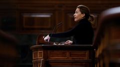 Raquel S�nchez durante la sesi�n de control al Gobierno de este mi�rcoles
