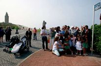 La viuda y toda la familia de V�zquez Iglesias asistieron a la inauguraci�n de la nueva calle.