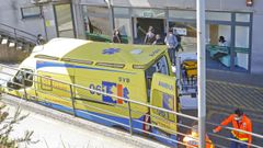 Entrada al servicio de urgencias del hospital Montecelo, en Pontevedra,