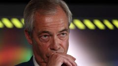 El líder del partido británico de ultraderecha populista Reform UK, Nigel Farage.