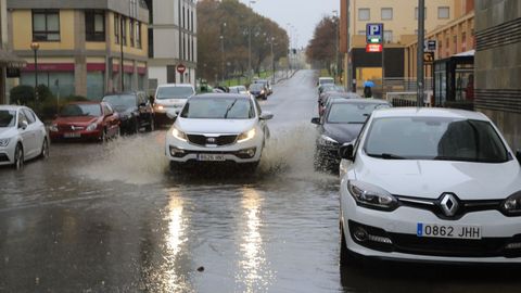 Inundaciones en la Ronda Xosé Castiñeira de Lugo