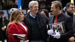 Alfonso Rueda, este domingo durante un encuentro de rondallas en Vigo.