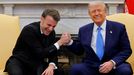 El presidente franc�s, Emmanuel Macron, durante su reuni�n en la Casa Blanca con Donald Trump
