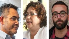 De izquierda a derecha, Jos� Luis Rodr�guez Varela, Luisa V�zquez y Manuel Luaces