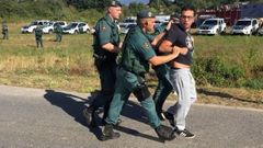 Tensi�n frente a la corrida de toros de Sarria