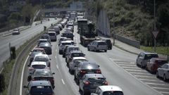 Control a finales de marzo de la Polic�a Nacional entre As Xubias y a Ponte Pasaxe con motivo de la pandemia del coronavirus